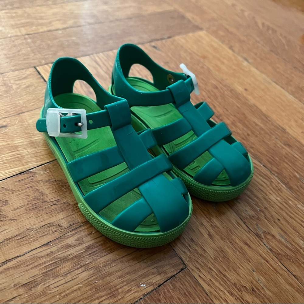 Dolce & Gabbana green jelly sandals with bag size EU 22 / US 6